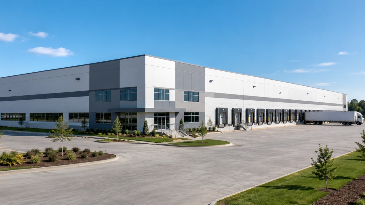 Modern Warehouse Loading Dock Exterior